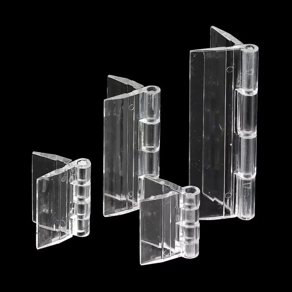 10Pcs Durable Transparent Folding Hinge Clear Foldable Door Hinges 270 Degree Acrylic Furniture Hardware DIY Cabinet Door Box