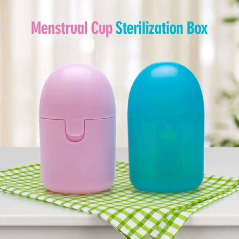 1PCPortable Menstrual Cup Medical Silicone Leak-proof Lady Women Menstrual Period Cup With Storage Case Feminine Hygiene Product