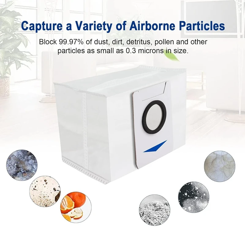 Robô Aspirador Peça De Substituição, Filtro De Escova Do Lado Principal, Saco De Pó, Mop Rag para Ecovacs T10, T10 Plus, X1 Plus, 17Pcs