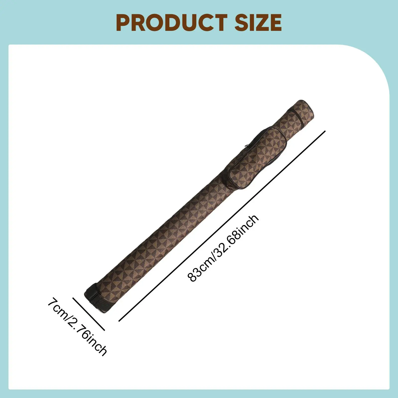 

Billiard Pool Cue Case for 1/2 Cues with Large Storage Pocket Professional Stick Bag for Players