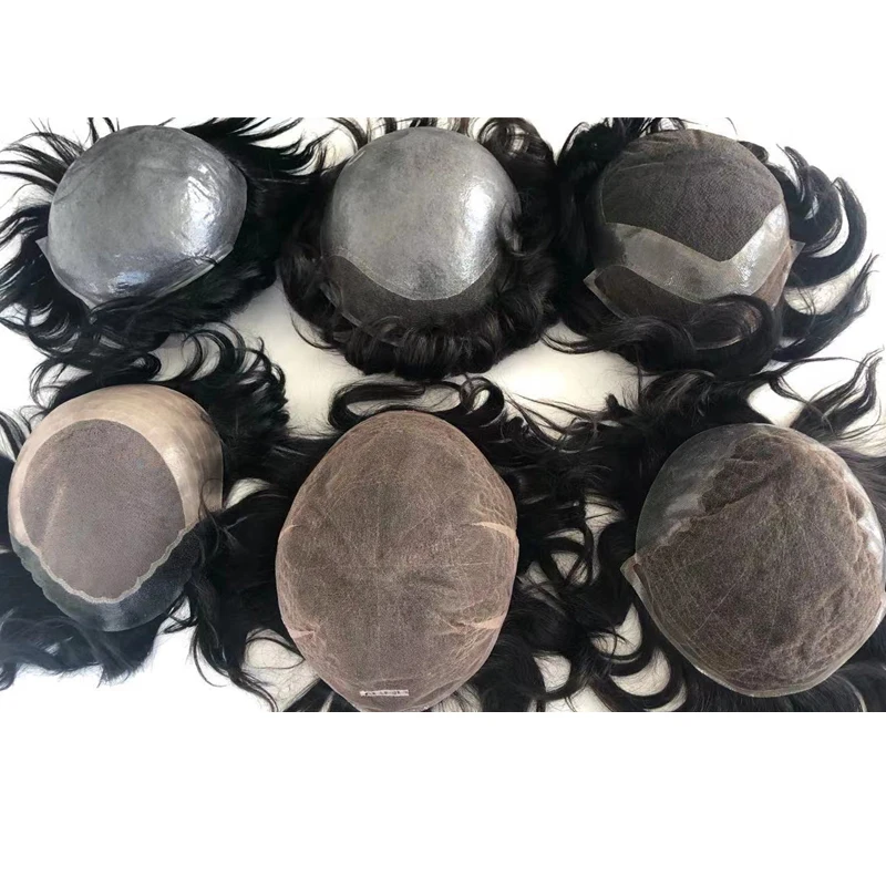 JF EMEDA have large stock of human hair toupee for men and women accept customs made toupee