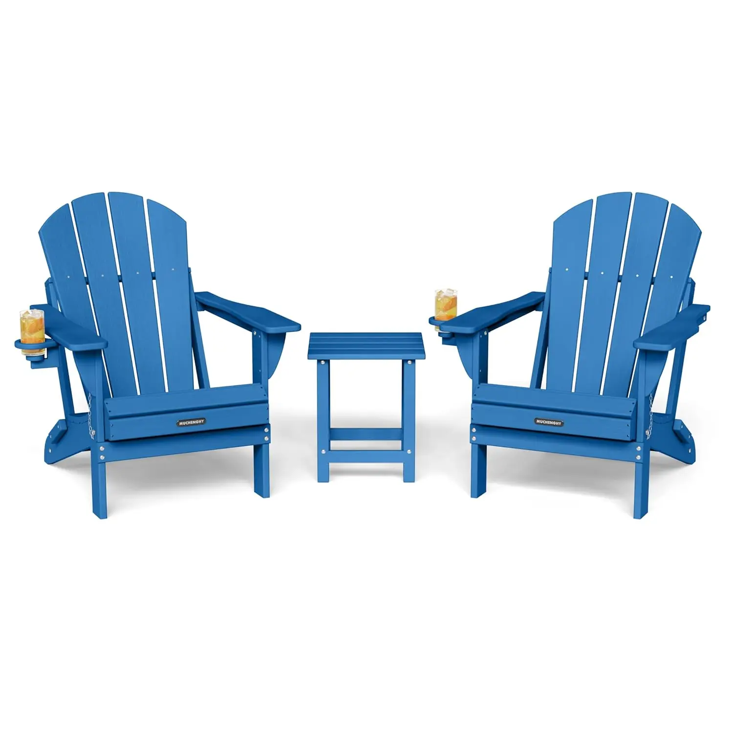 Folding Adirondack Chairs and Table Set, Outdoor Chair, Adirondack Chair