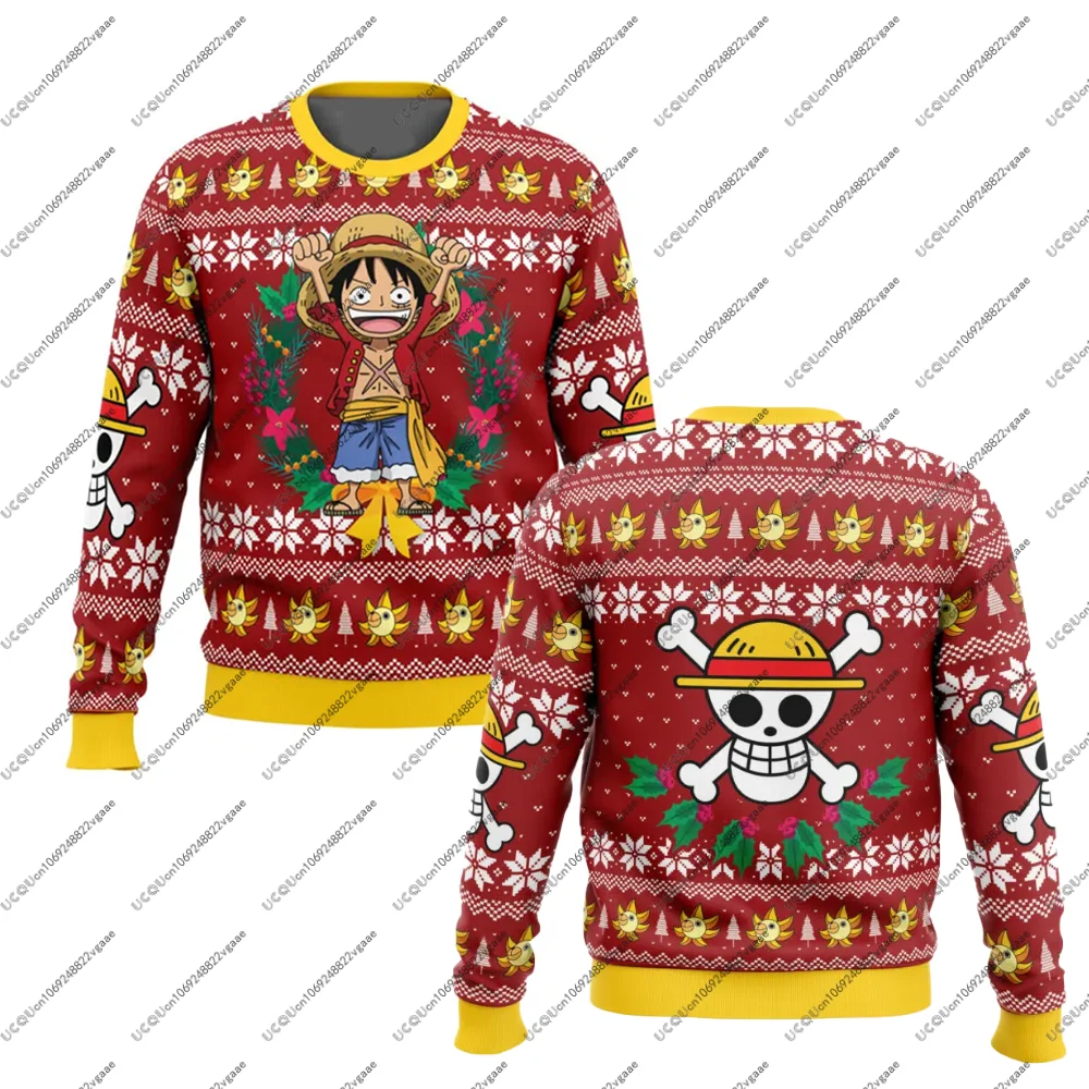 

Мужская, детская футболка для девочек, толстовка для мальчиков, футболка для взрослых, толстовка с капюшоном Y2k, Рождественский подарок, обезьяна Д Луффи, Рождественский цельный косплей