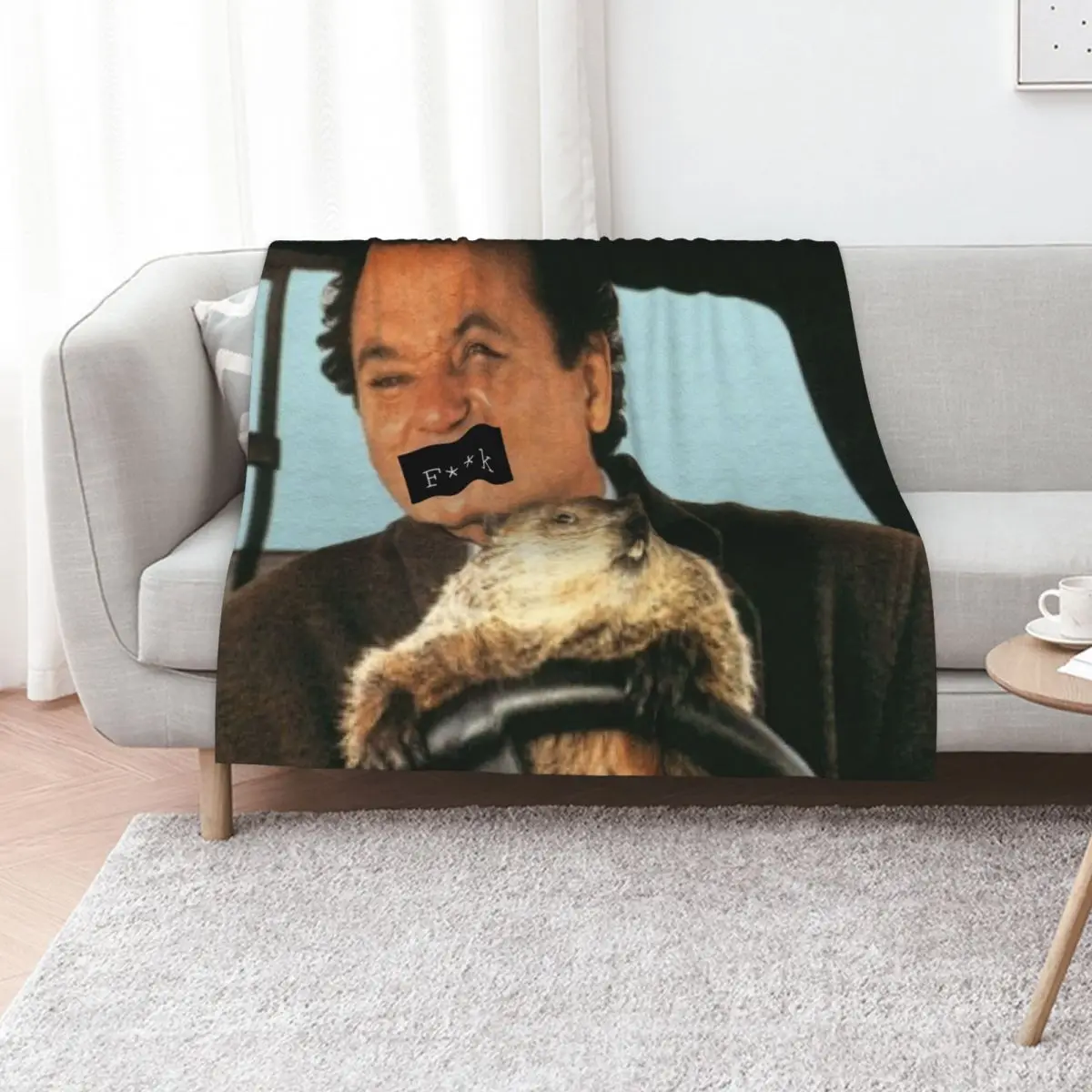 

Groundhog Day Bill Murray Throw Blanket Nap Plush Cute Beach Blankets