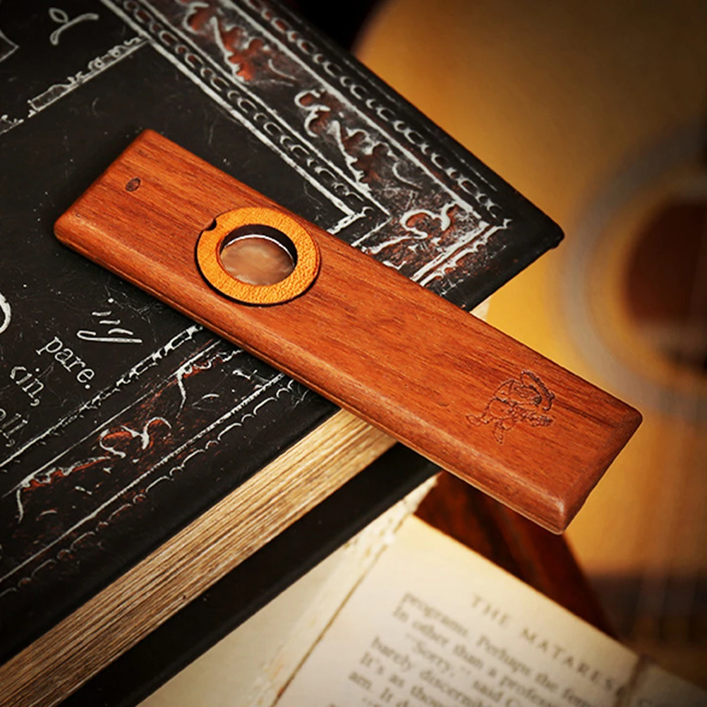 

Metal Kazudi Companion Baby Guitar Kazoo Wood Portable Easy to Learn Musical Kazoos