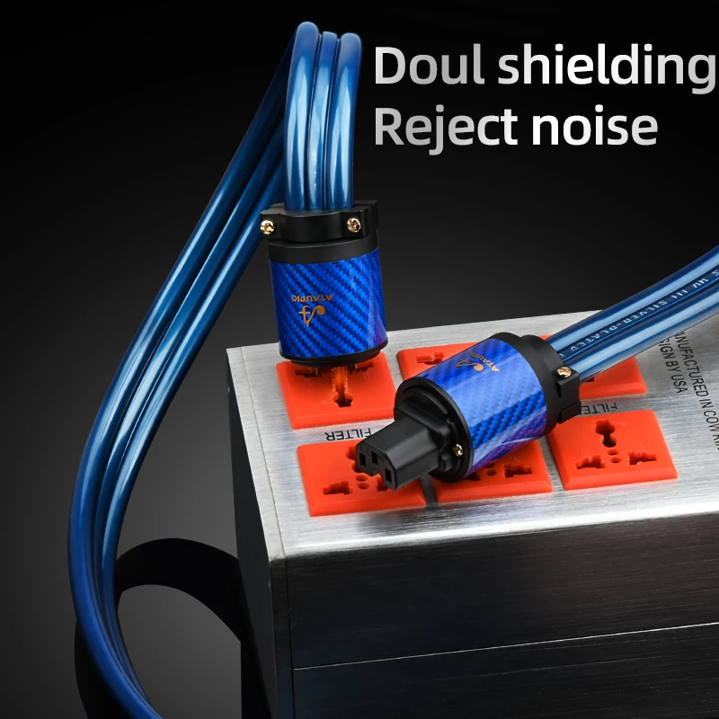 كابل طاقة Hifi سلك طاقة OCC مطلي بالفضة لـ CD DVD DAC ومكبر للصوت مع قابس طاقة الاتحاد الأوروبي والولايات المتحدة والاتحاد الأفريقي #5