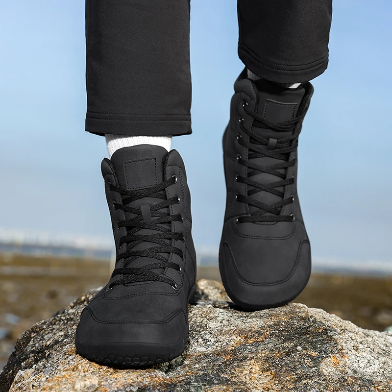 

Fashionable Casual Sports Men'S Shoes Outdoor Waterproof And Anti Slip Hiking Shoes Lace Up High Top Couple Ankle Boots 37-48