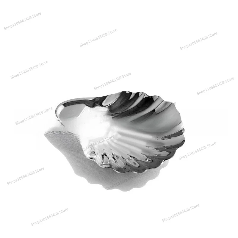 For Stainless Steel Shell Butterfly Metal Cheese Plate ins Wind Cake Plate Salad  Pastry  Dried Tea