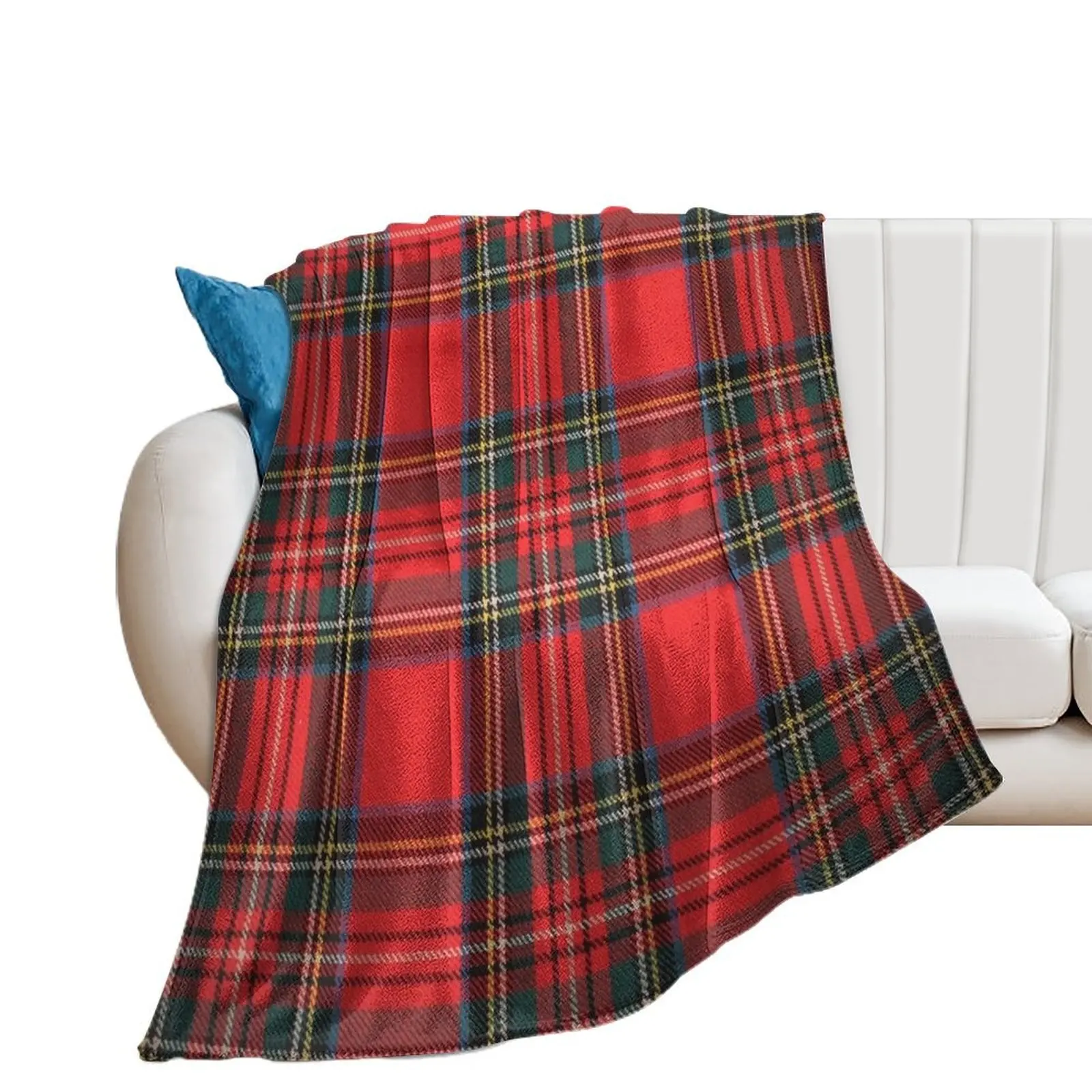 Royal Stewart Tartan Throw Blanket Heavy Soft Big Plaid on the sofa Blankets Sofas Of Decoration Blankets