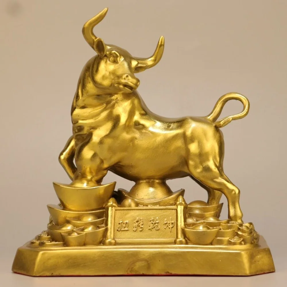 “Ox Turning The Universe” Ornament: Ox Craftwork, Turning The Universe, Attracting Wealth, Home Decor Ornament