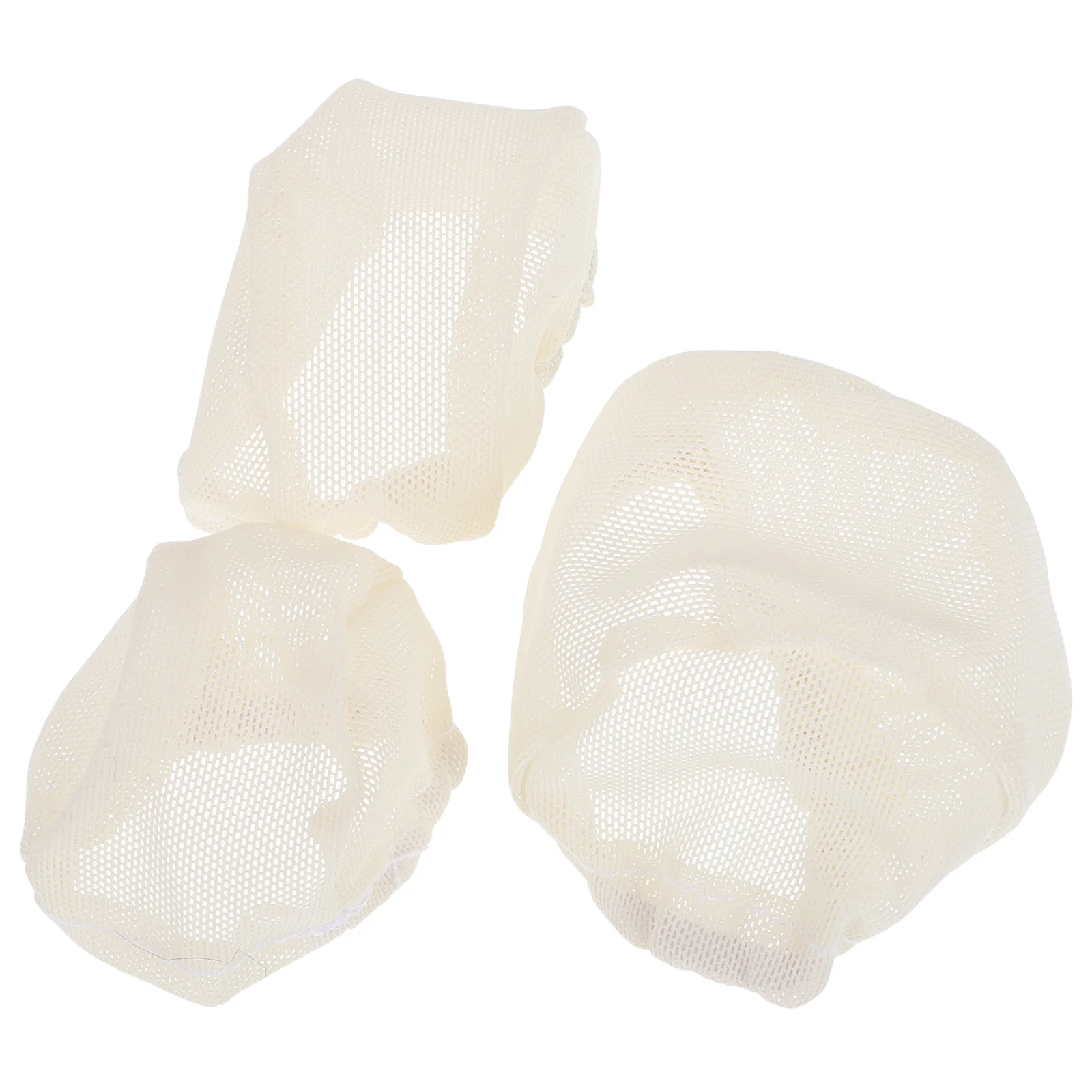 3 Stück BJD Haar Perücken Kappe Liner Spielzeug Zubehör Beige Mesh Net Weben Haar Einfacher Ersatz Mini Styling