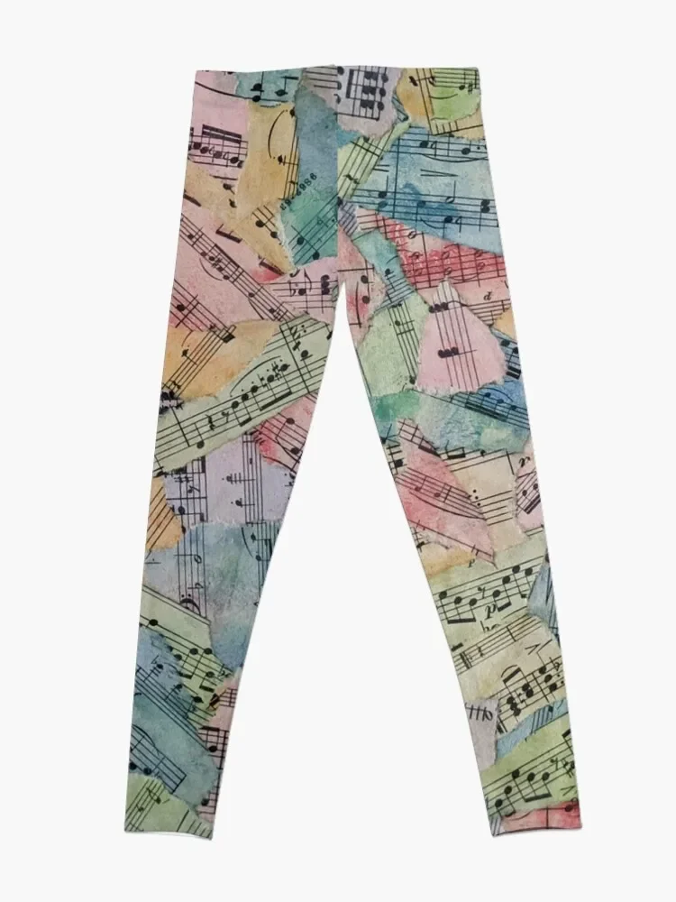 Colorful Sheet Music Leggings legings for fitness Women sports push up fitness sports for push up Womens Leggings