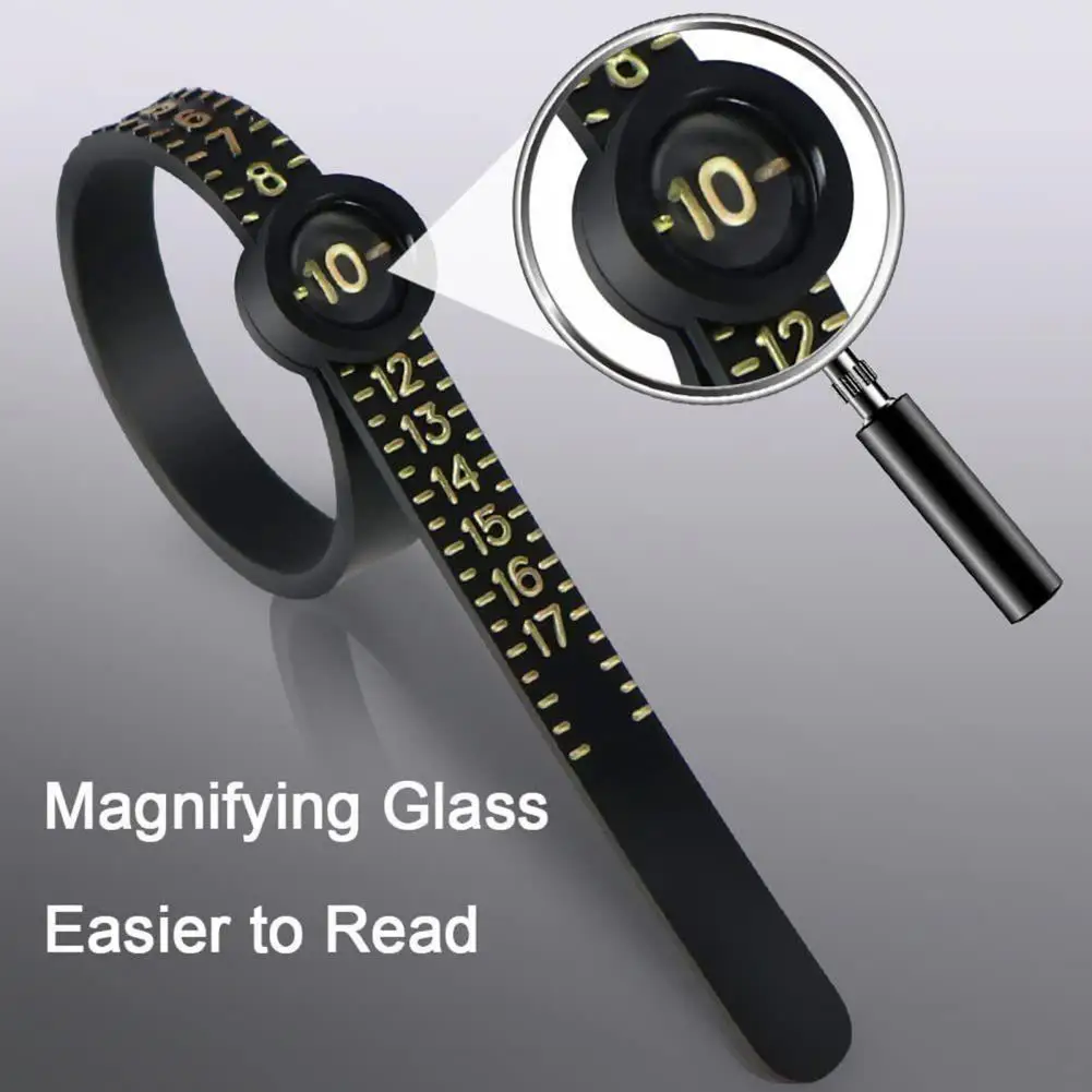 Ring Sizer Measuring Tool With Magnifying Glass Ring Ruler Accurate Size Identification Ring Resizing Solution