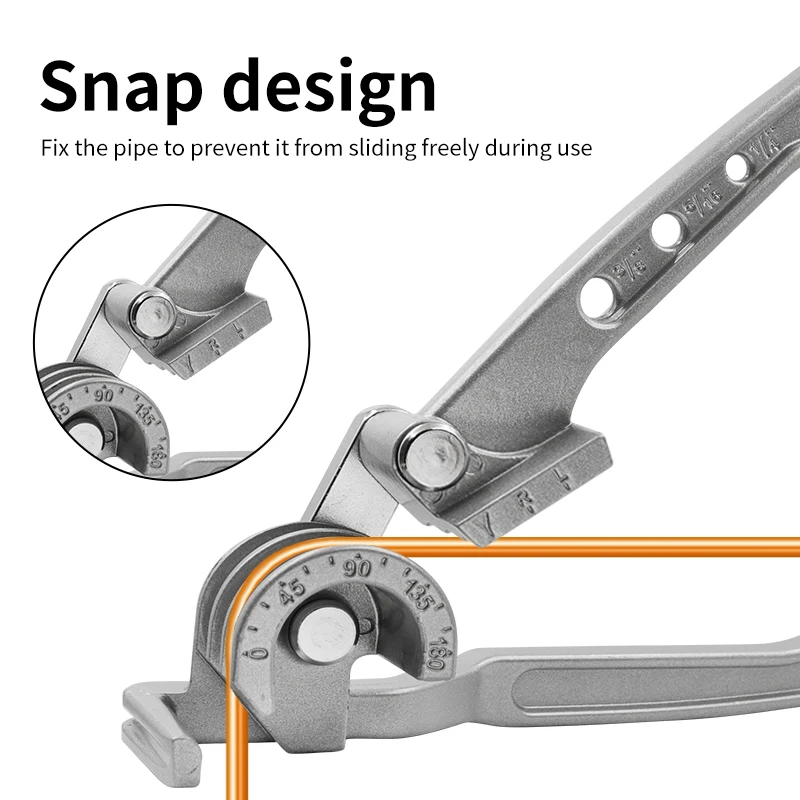 3 In 1 Pipe Bending Hand Tool Combination Tube Bender 90 180 Degree Tube Bending Machine 6mm 0.24in 8mm 0.31inch 10mm 0.39inch