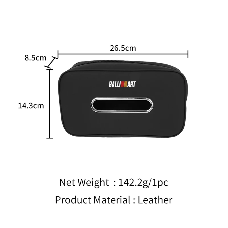 Car Seatback Tissue Box Leather Armrest Paper Case Tower Storage Bag Accessories For Mitsubishi Ralliart L200 Lancer ASX Pajero