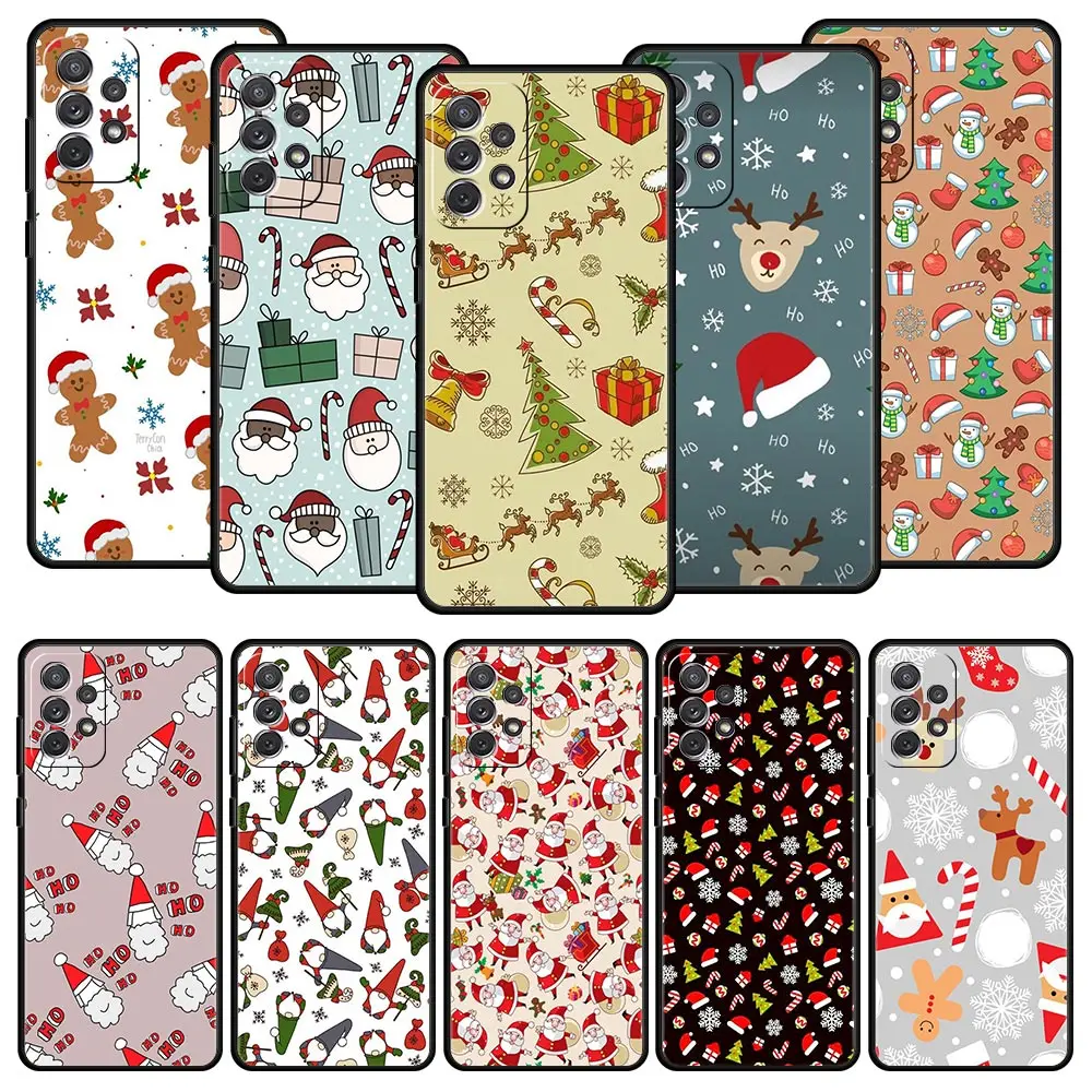 

Christmas Santa Claus Case For Samsung Galaxy A53 A52 A33 A73 5G A13 A23 A21s A03s A31 A51 A71 A11 A41 M21 M31 A01 Phone Cover