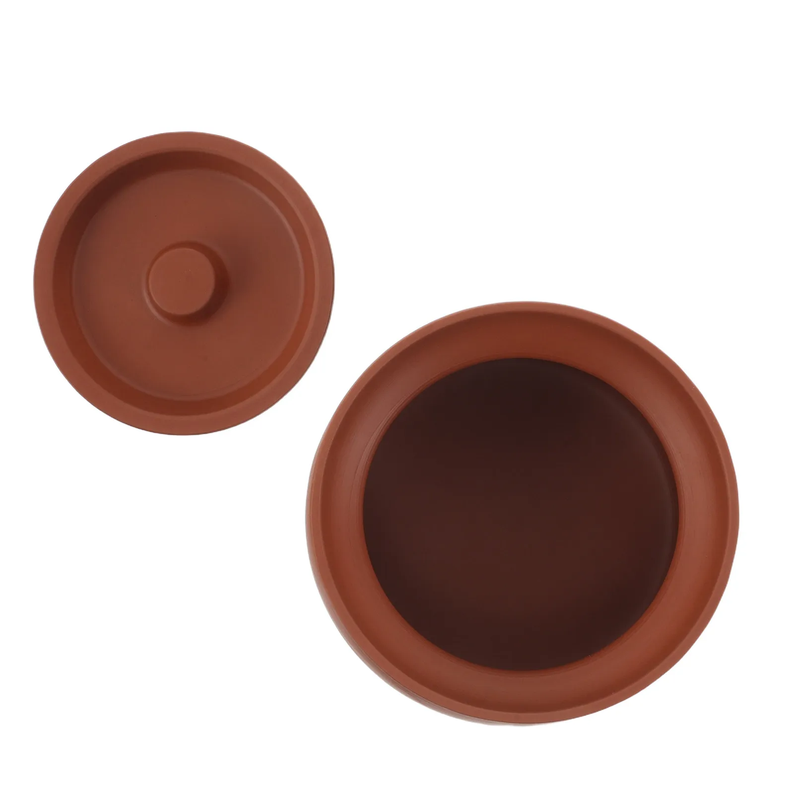 Mini Olla de Barro para Cocinar, Cazuela China Tradicional de Cerámica Pequeña con Tapa, para Sopa, Cocina y Servicio en el Hogar, 350 ml