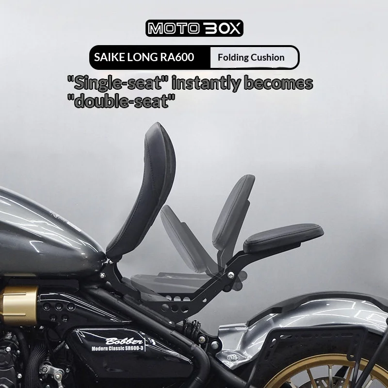 【Premium】For Cyclone RA600 Modified Folding Rear Seat: Single Seat Pad Converted to Double Seat – Vintage Hidden Seat Pad Acc