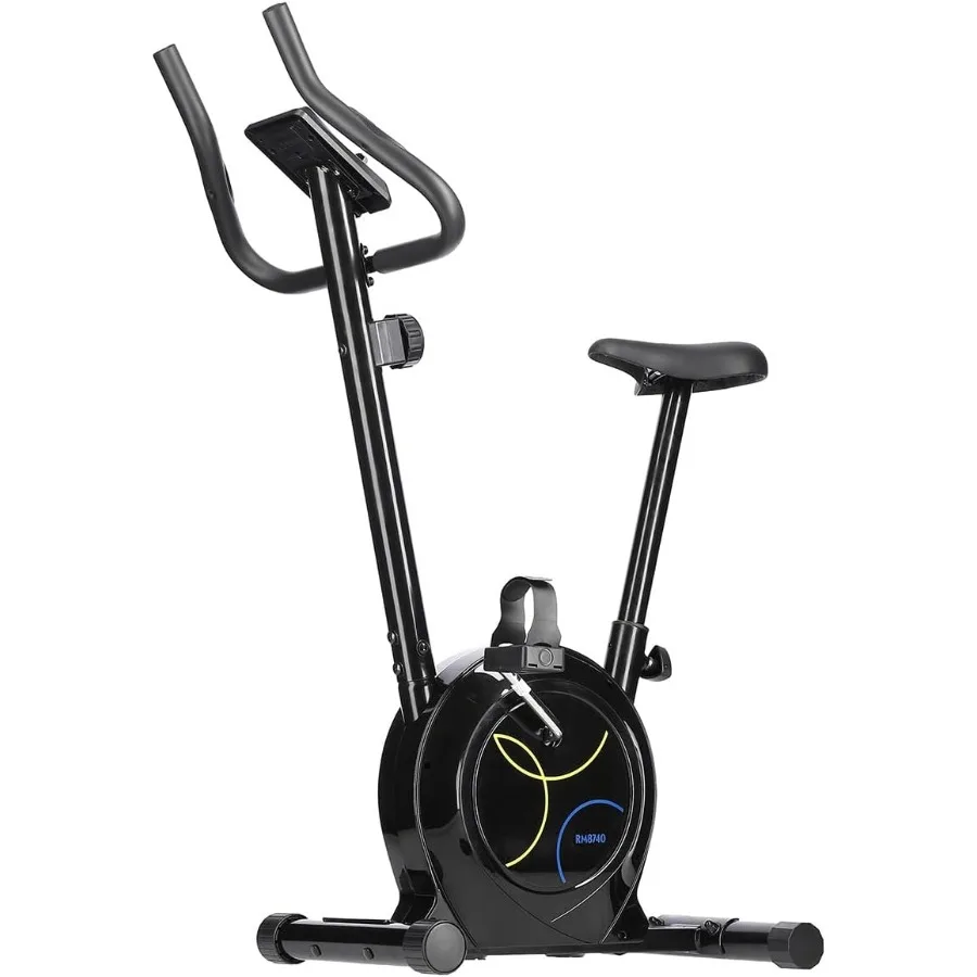 White Black Magnetic Exercise Bike with 8 Effort Levels