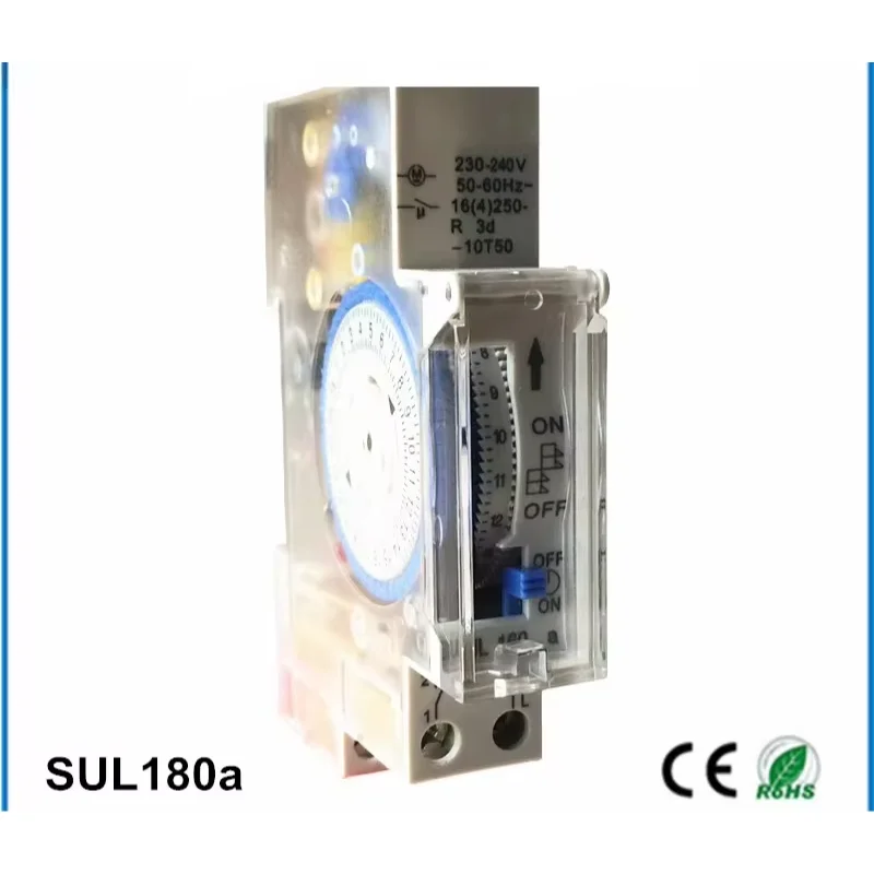 24-Hour mechanical timer with battery DC 12V 24V DC time switch SUL180a