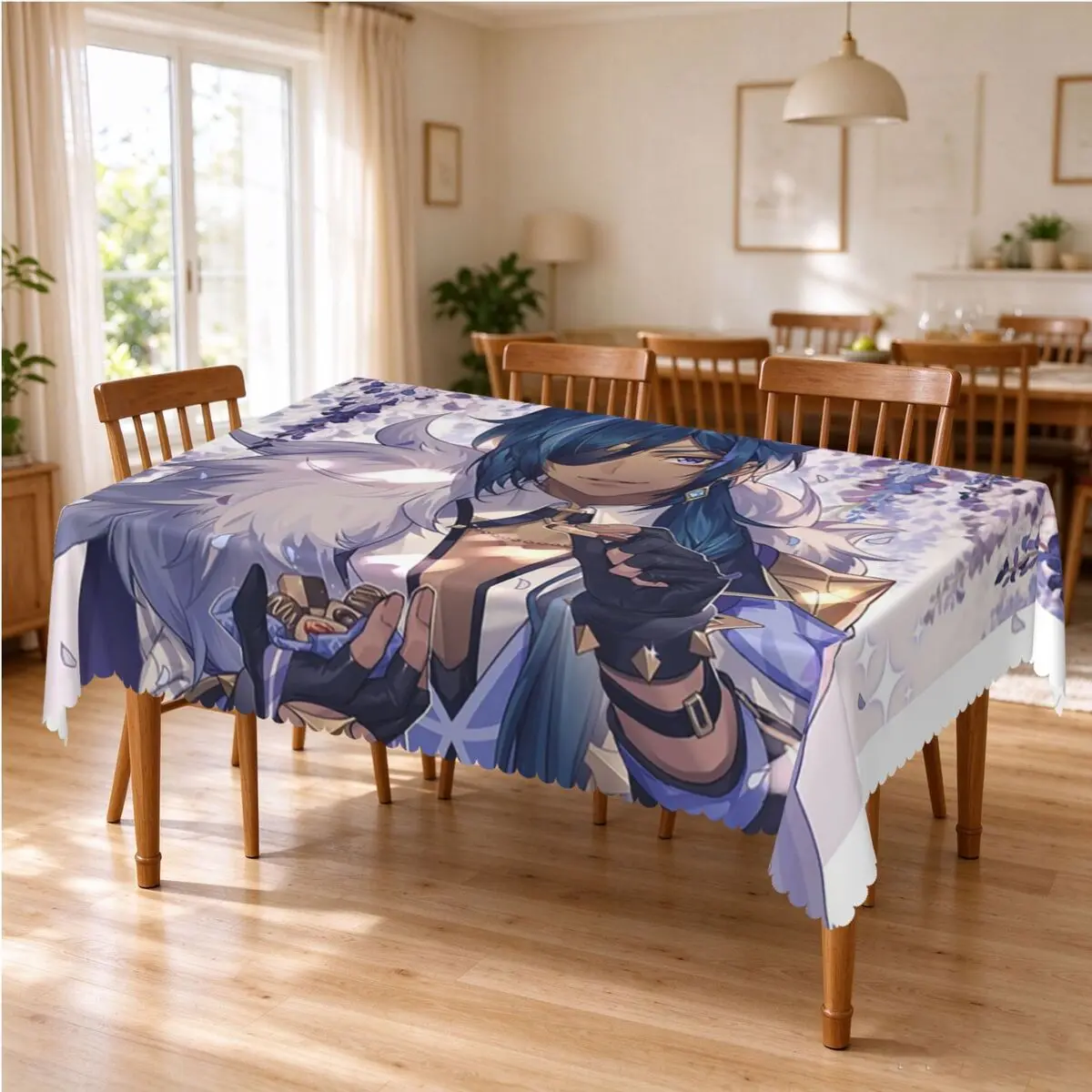 Kaeya Game Genshin Impact Anime Tablecloth Restaurant Kitchen Rectangular Tablecloth Festival Party Outdoor Dining Table Cover