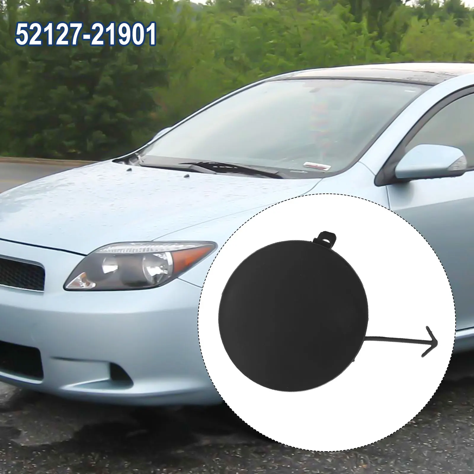 

Car Front Bumper Tow Hook Cover Trailer Cover Unpainted Tow Hole Cover For Scion For TC 2005 2006 2007 2008 2009 2010