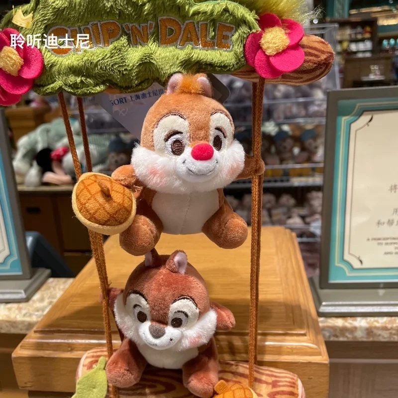 Disney Cartoon Chip 'n' Dale Plush Wind Chime Swing Design Kawaii Anime Figure Creative Decoration Ornaments Festival Gifts