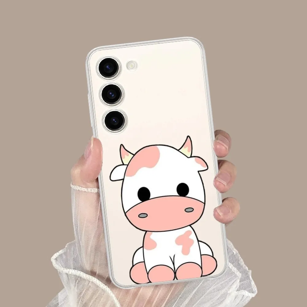 cartoon cow Phone Case for Samsung Galaxy S8 8S G950F G950 A91 A80 A73 5G A72