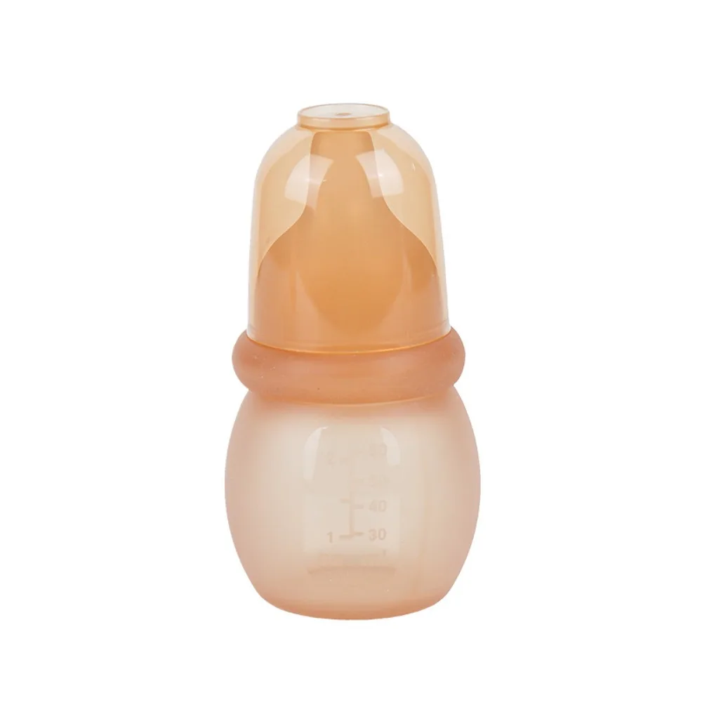 High Quality Silicone Mini Baby Bottle 60ml Anti-bloating Feeding Bottle Wide-neck Milk Storage Bottle for Newborn Baby