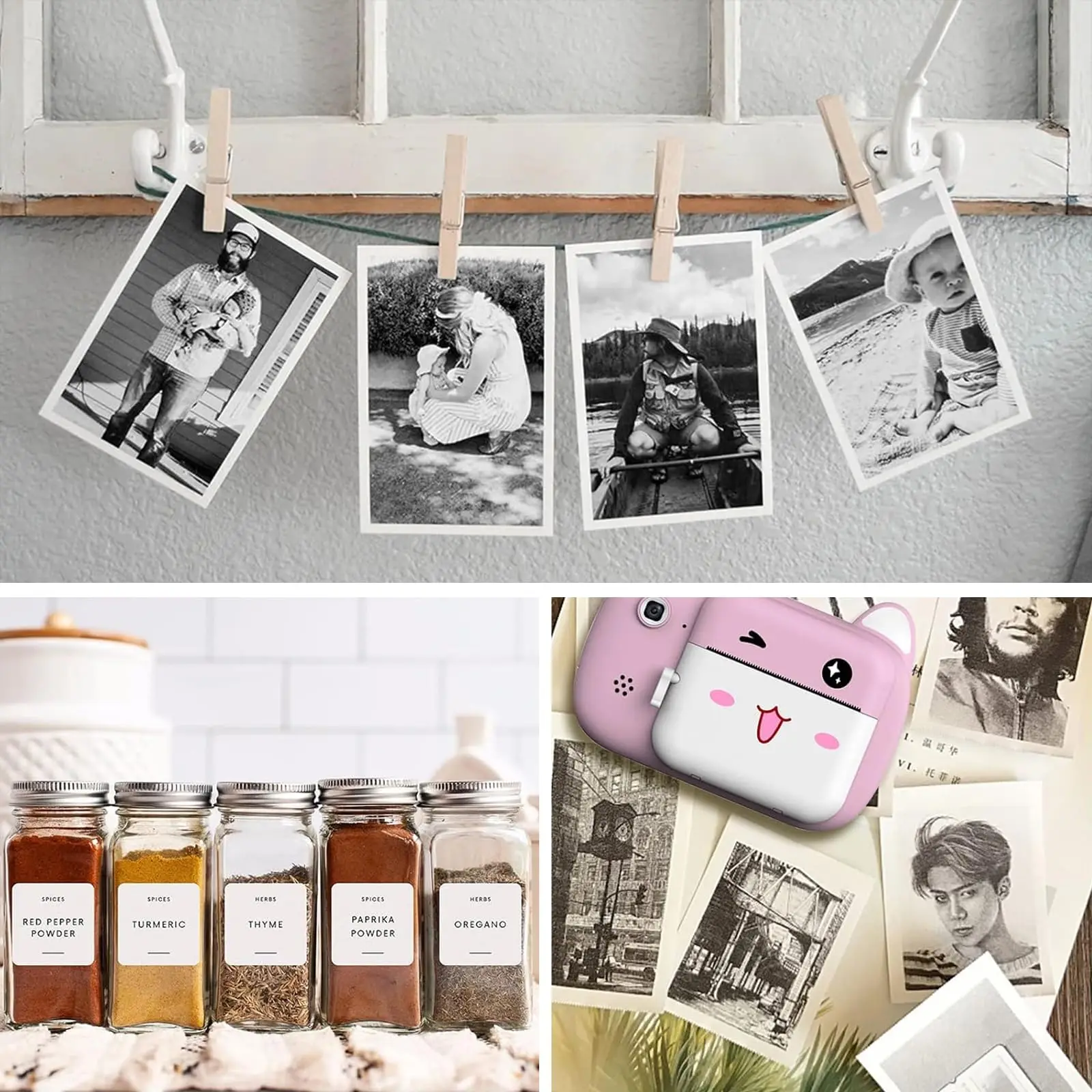 57x25mm Thermal Paper Clear & Colorful Thermal Paper Rolls - Waterproof BPA-Free for Instant Camera/Printers, Home/Office/Crafts