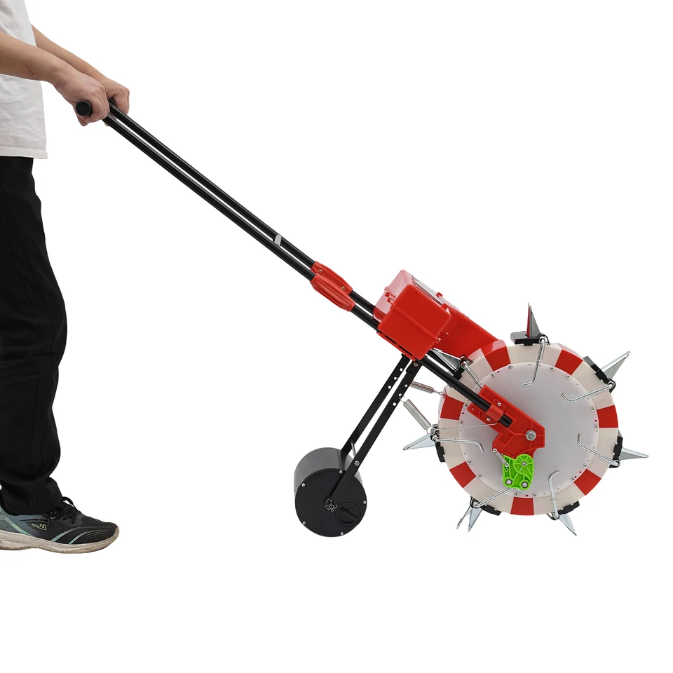 Manual Hand Push Seeder with 7 Adjustable Nozzles
