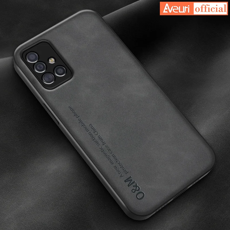 Luxury Magnetic Leather Case For Samsung Galaxy A21S A70 A70S A51 A71 4G Cover Silicone Protection Car Holder Phone Case Coque