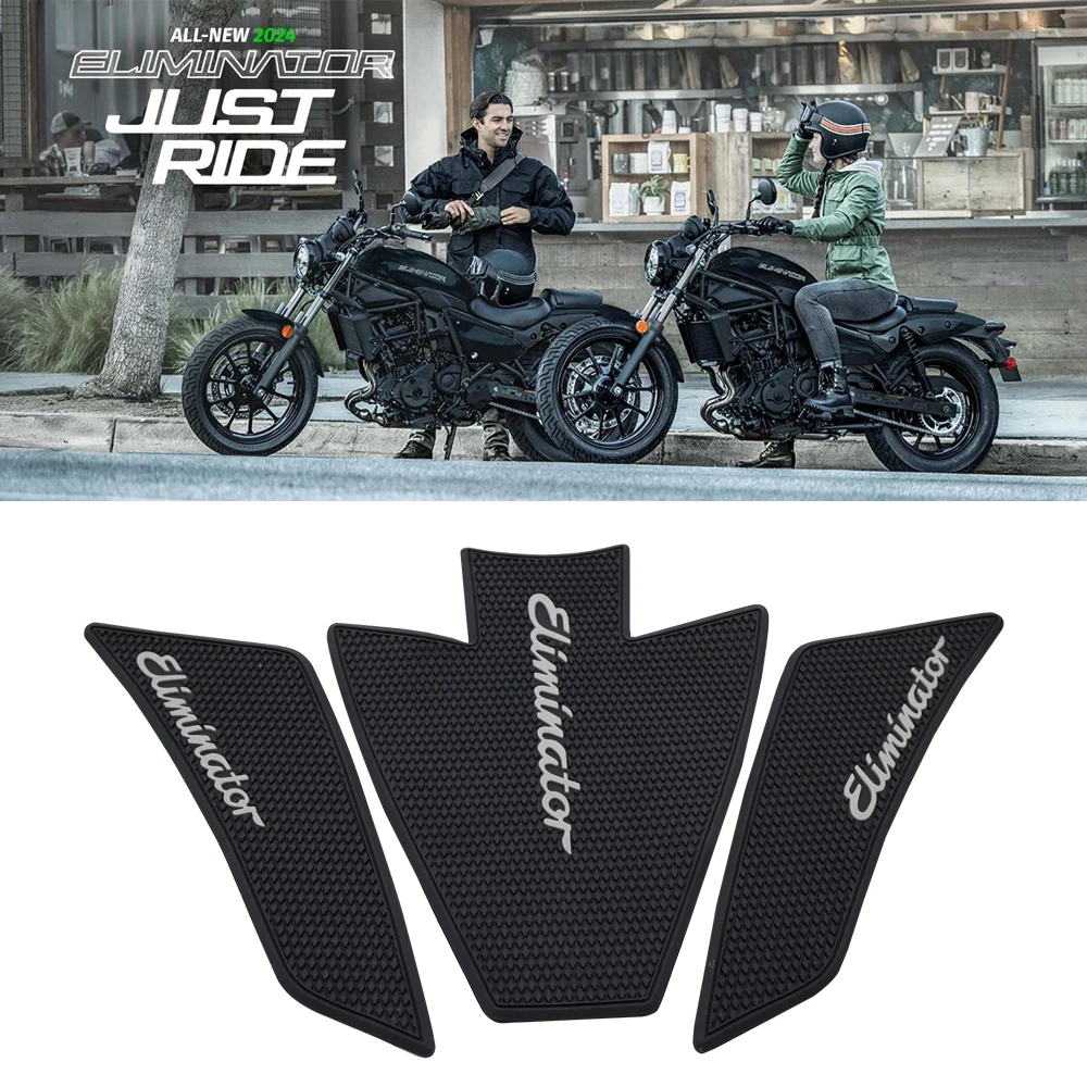 

Новинка для мотоцикла Kawasaki ELIMINATOR 450 400 500 SE 2024 2025, нескользящие боковые наклейки на топливный бак, водонепроницаемая прокладка, резиновая наклейка