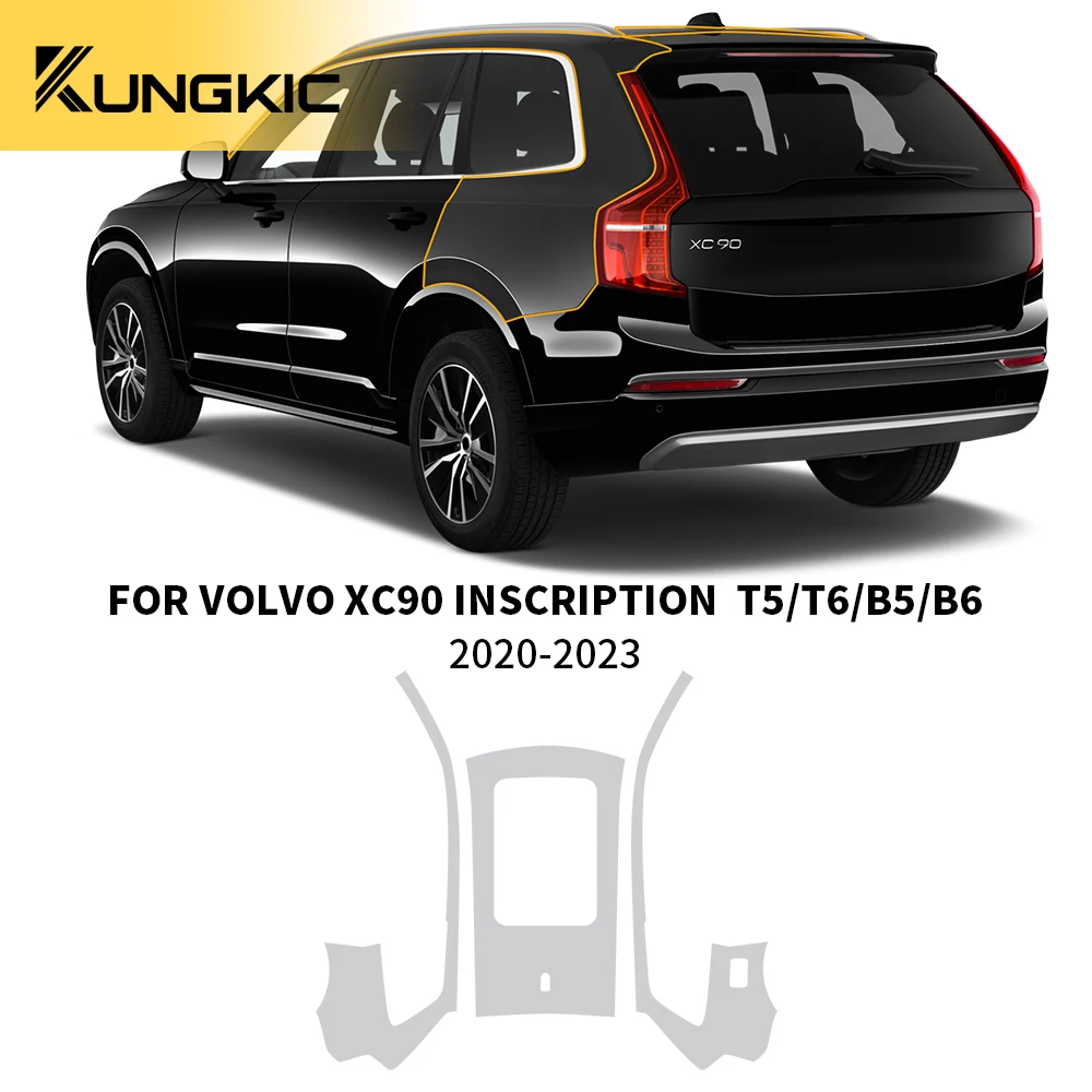 TPU Car Paint Protection Film For volvo xc 90 inscription T5/T6/B5/B6 2020-23 Hood sunroof Transparent Clear Decal Body Sticker