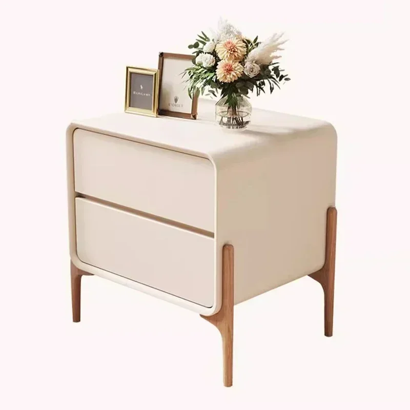 Mini Dressing Wooden Bedside Cabinet Mid-century Minimalist Premium Night Tables Light Luxury Mesitas Para Salas Furniture