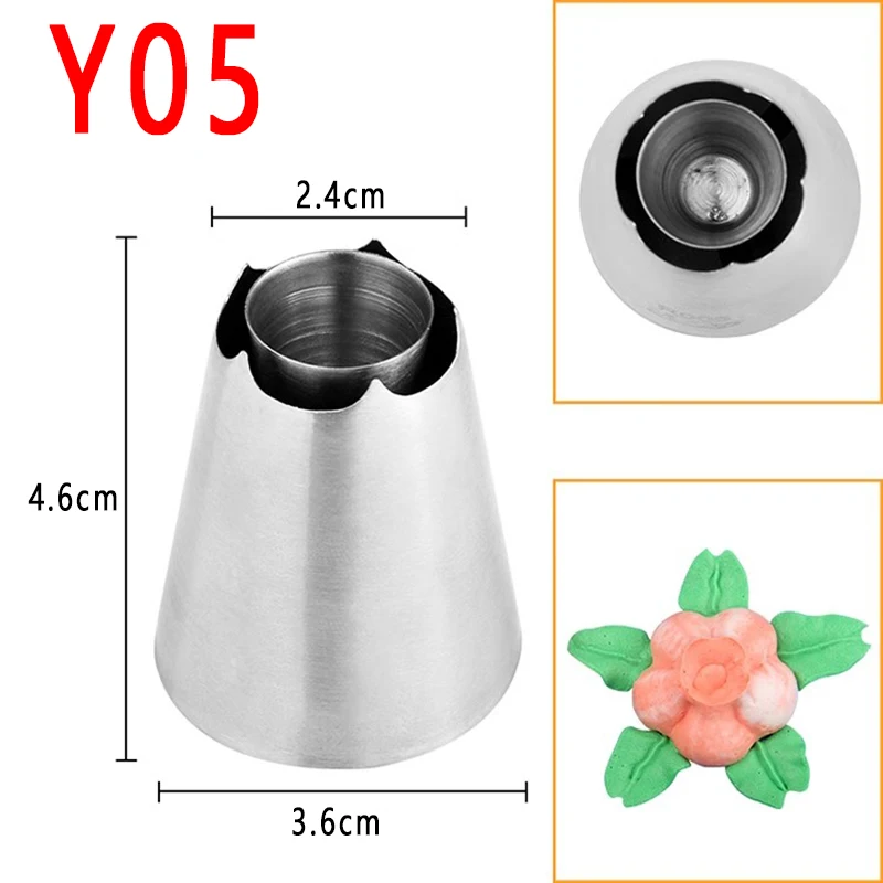 BCMJHWT Romia Cookie Nozzles Stainless Steel Russian Nozzles Pastry Tube Icing Piping Tips Cake Cookies Dessert Decor Bake Tool