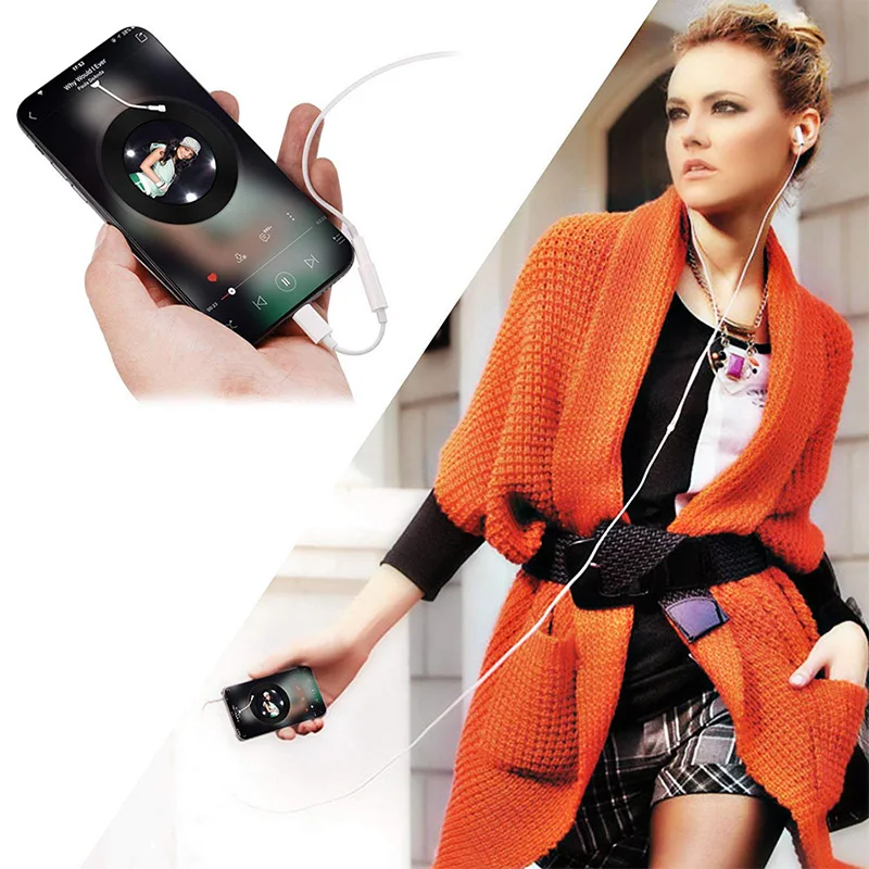 아이폰 오디오 케이블 어댑터 호환, 헤드폰 시스템 어댑터 케이블, 아이폰 7, 8, x 어댑터 액세서리, 3.5mm