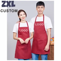Hot Sale Cooking Kitchen Apron Chef Waiter Cafe Shop BBQ Hairdresser Aprons Bibs Workwear Kitchen Accessory Custom Logo Print