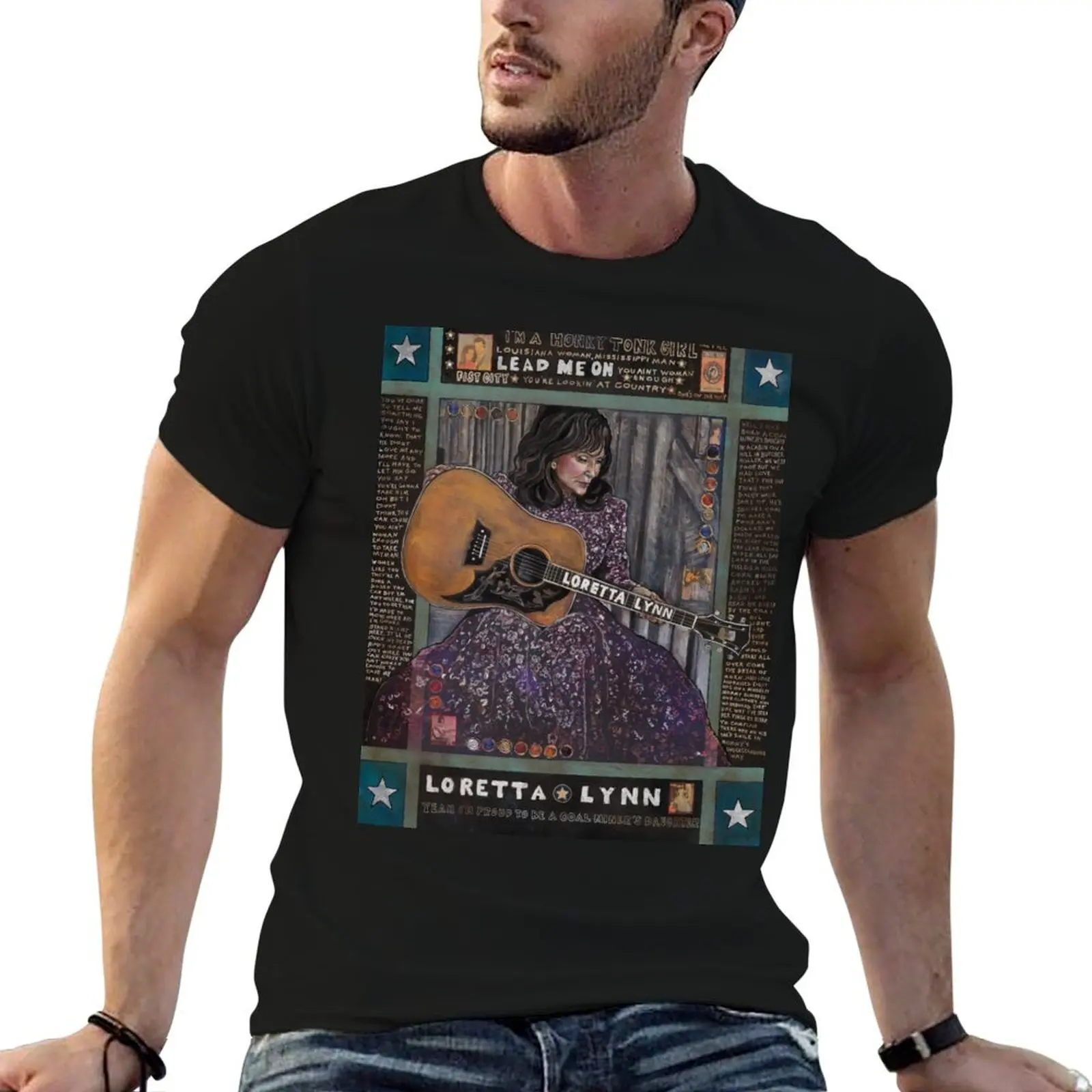 Camiseta Loretta Lynn, camisetas de anime, camiseta oversize para hombre, camisetas divertidas 100% de algodón, camiseta para hombre
