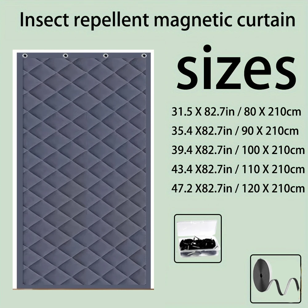 1 PC of Winter Home Windproof and Warm Door Curtain, with Special Hooks in the Bedroom and Magnetic Adsorption to Turn off Noise