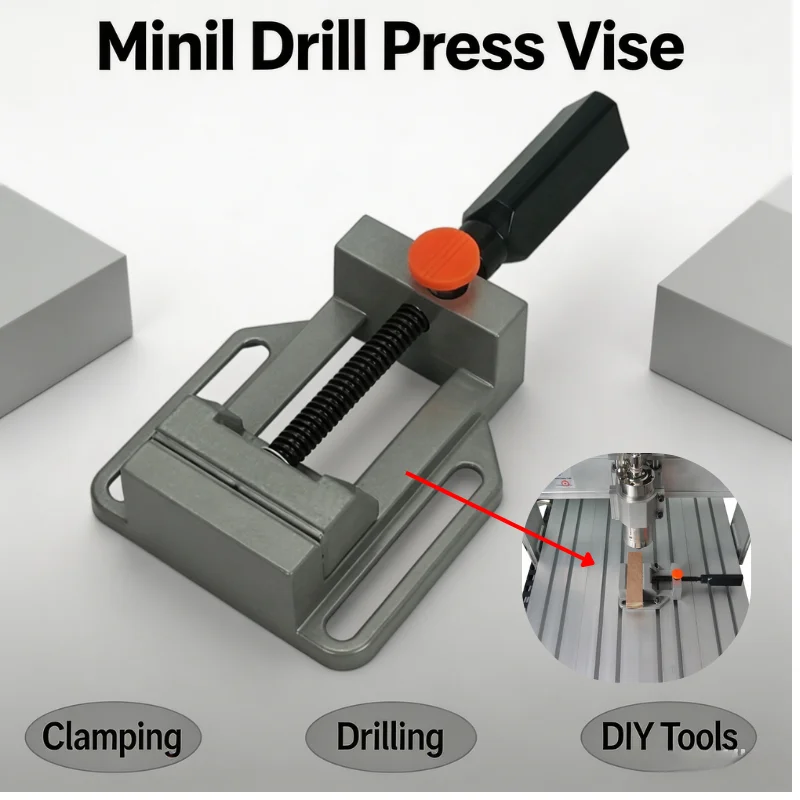 Precision Aluminium Alloy Flat Tongs Vise QGG Style Mini Machine Vice for Milling Machine Bench Drill CNC DIY Clamp Fixture