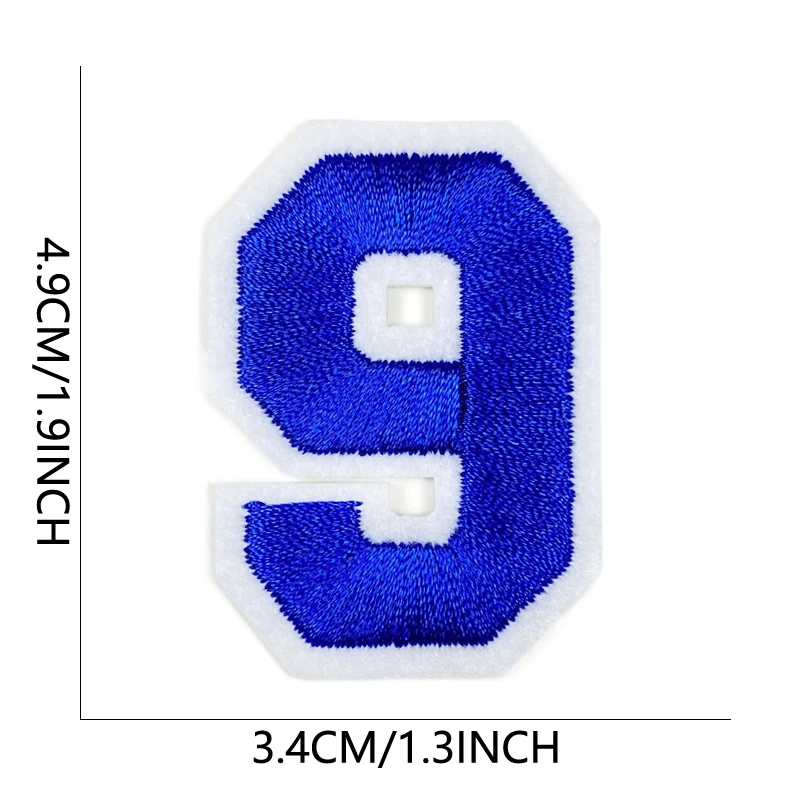 Patches Ijzer Op Letters Blauw Geborduurd Voor Kleding Mochila Parches Para Naszywki Letras Alfabet Naaien Bordadas Adhesivas Ropa