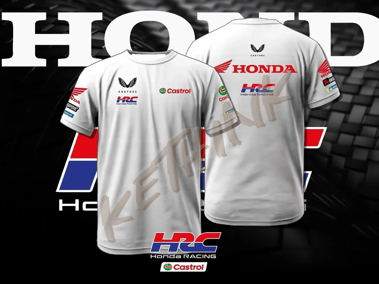 

2025 New Men's Quick-drying T-shirt New Honda HRC Comfortable Sports and Leisure Breathable Sweat-absorbing Short Sleeves Moto