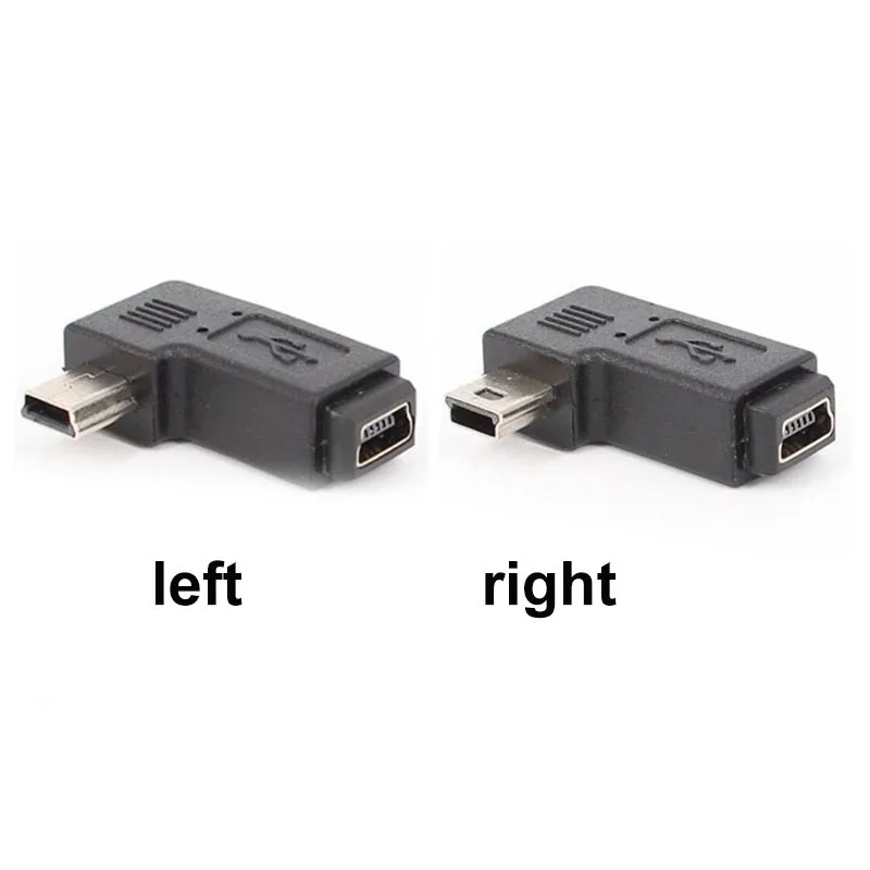 Mini USB 5pin Elbow Male to Female 90 Degree Adapter M to F Left and Right Angle Extended Adapter Converter Connector a7