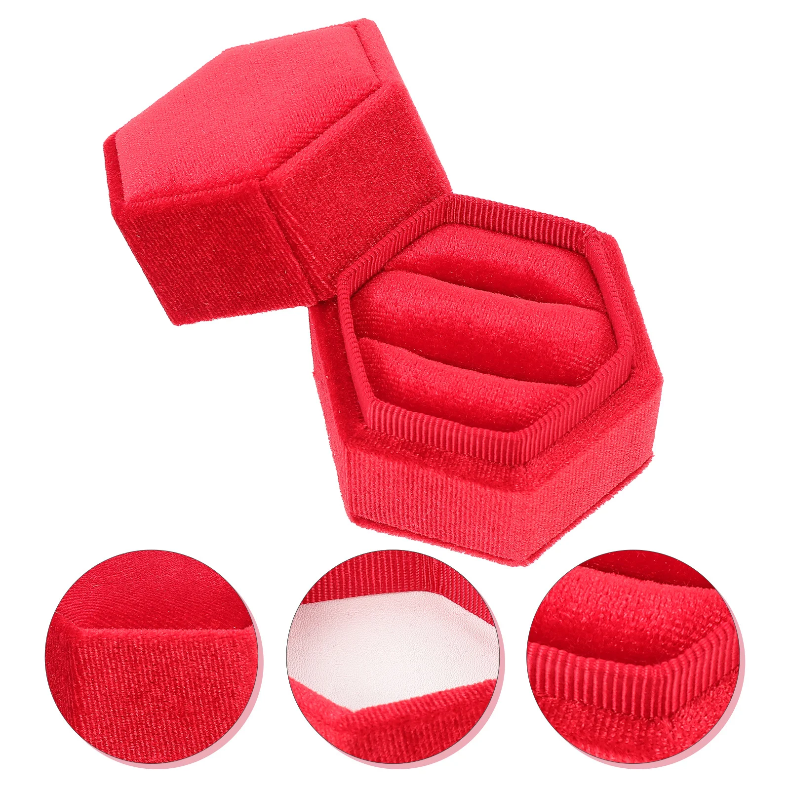 

Ring Jewelry Box Rings Bearer Holder Jewelrybox Wedding Gift Ringbox Corduroy Case for Decor Lovers