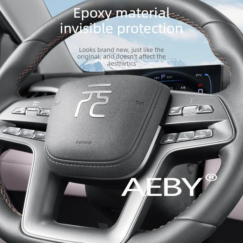 AEBY For BYD Atto 2 Smart Driving Editio 2024-2025 Steering Wheel Button Protector,Prevents Scratches on Buttons,Durable Film