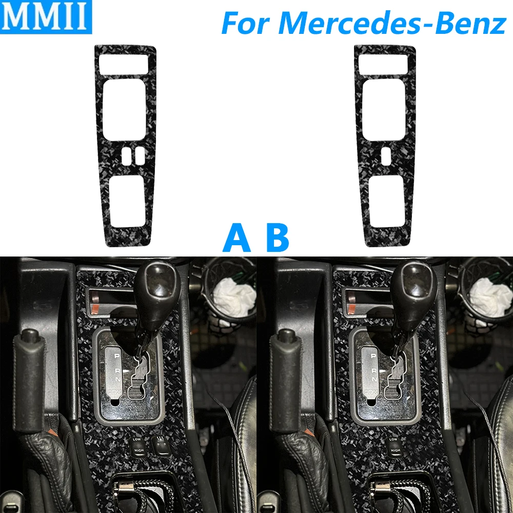

For Mercedes-Benz G-Class W463 2004-2012 Forged Carbon Fiber Central Gear Shift Panel Cover Surround Car Accessories Sticker
