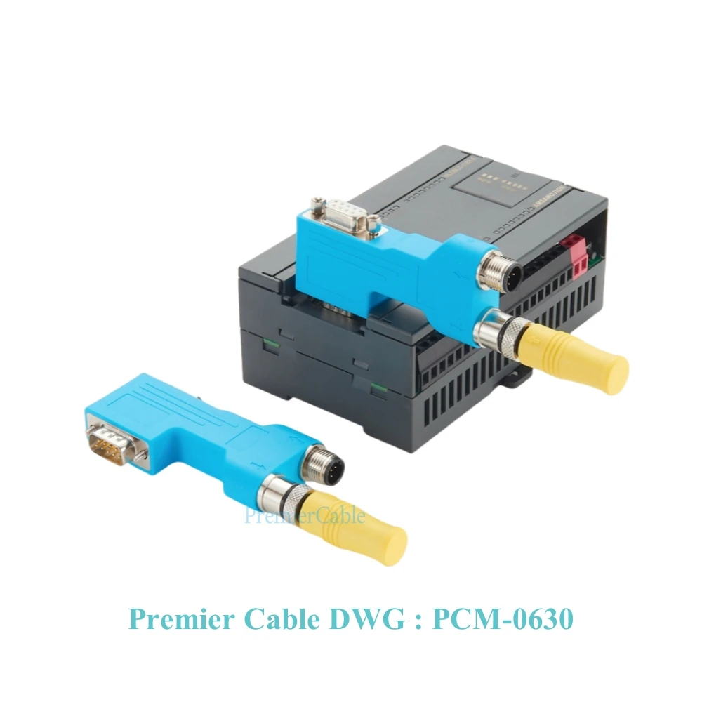 90 Degree D-Sub 9-pos to M12 B Code Connector Profibus DP Bus PLC Socket Compatible Phoenix Contact SUBCON-PLUS-PROFIB/90/PG/M12