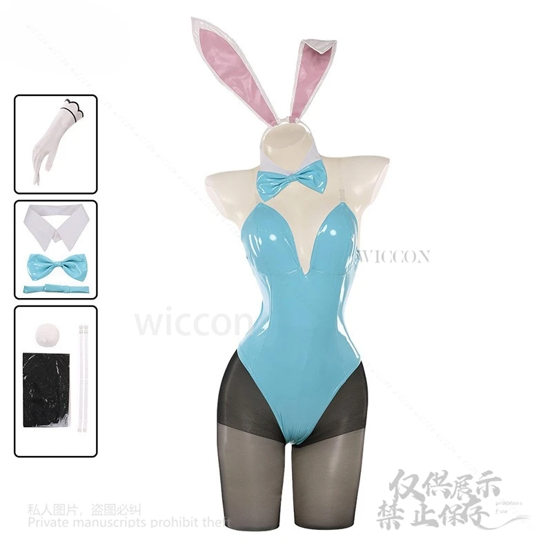 Аниме Синий Архив Косплей Akane Karin Nero Asuna Костюм Сексуальное Кожаное Боди Слинг Комбинезон Банни Девушка Хэллоуин Индивидуальные