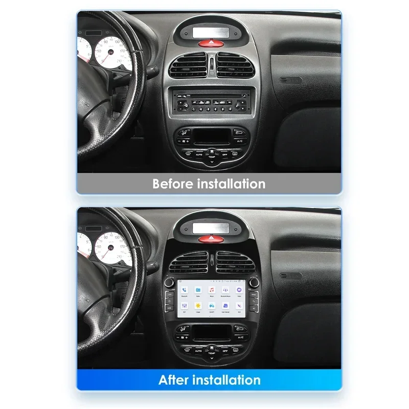 Car Radio Android for Peugeot 206 206CC 206SW 2000 - 2008 7inch Multimedia Carplay Player 2Din Stereo Autoradio Navigation GPS